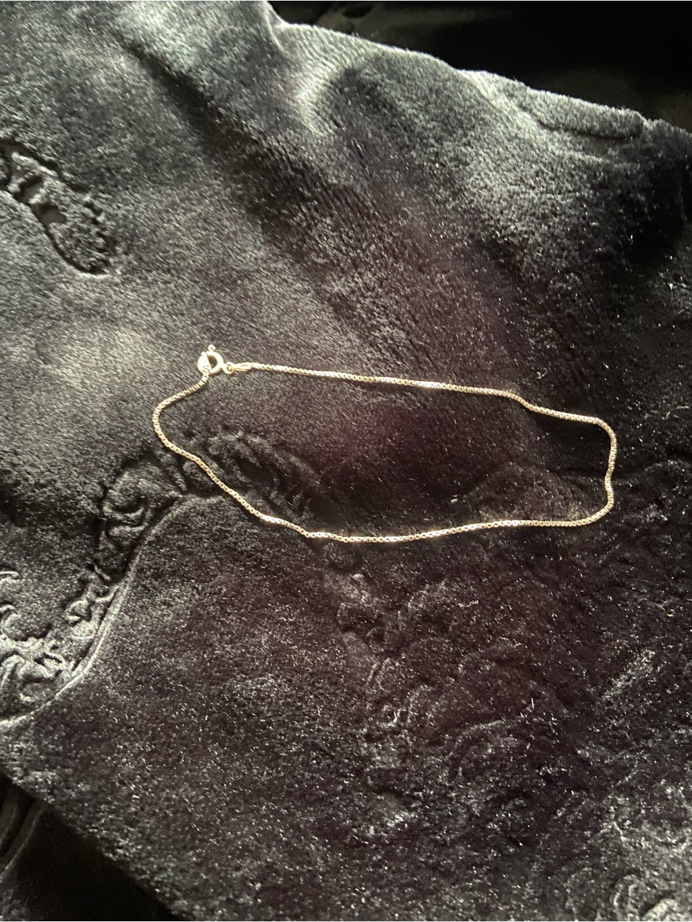 Delicate vntg sterling silver anklet Made in Italy
